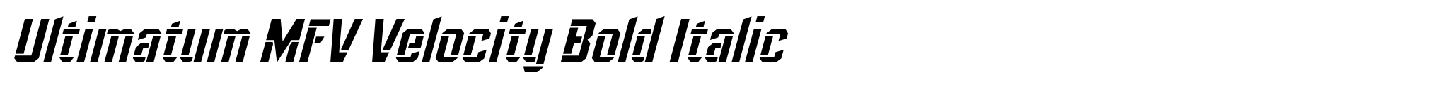 Ultimatum MFV Velocity Bold Italic image